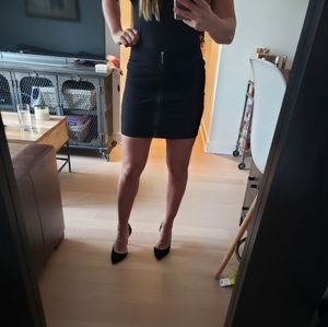Black mini skirt